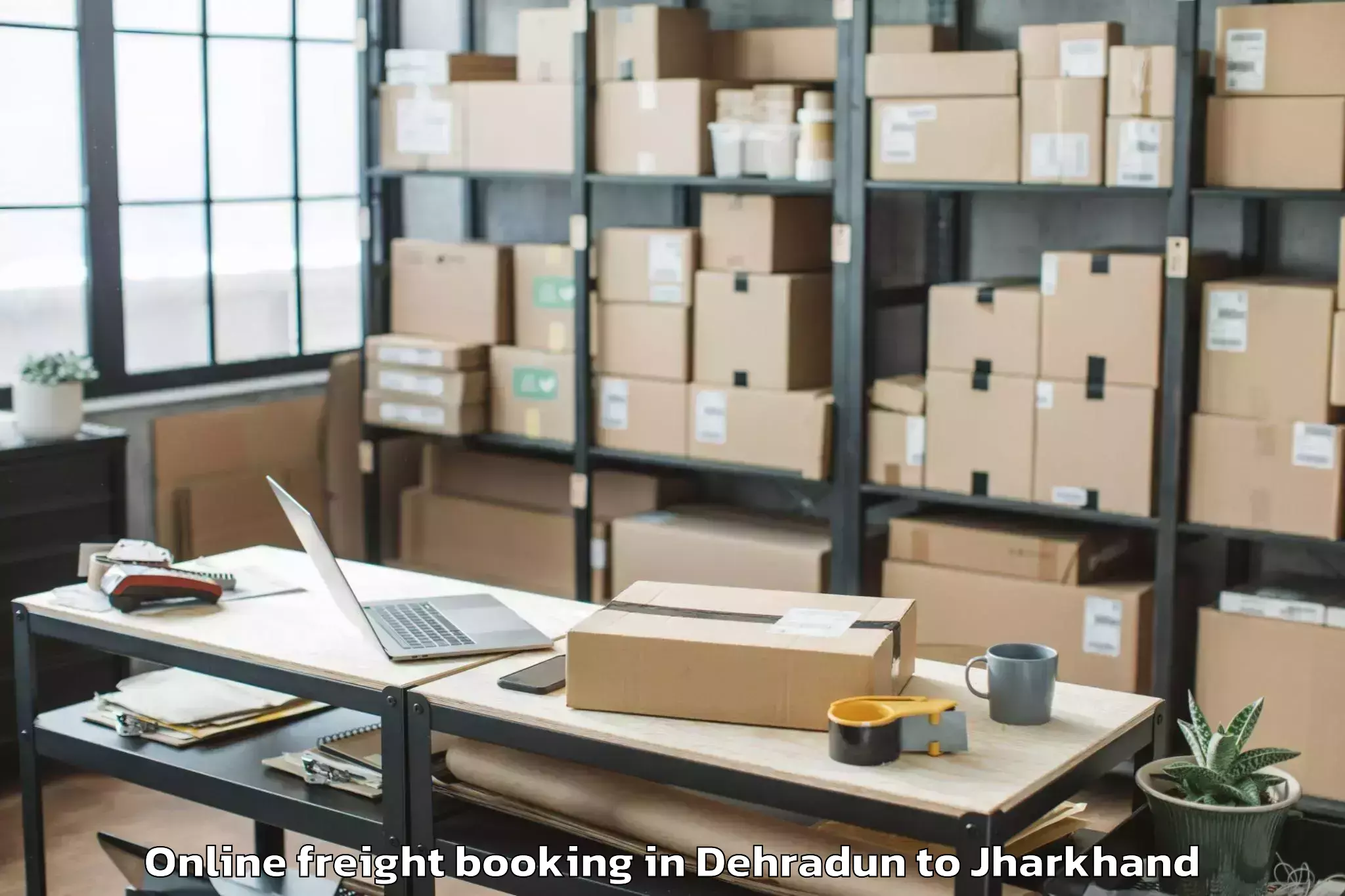 Trusted Dehradun to Majhiaon Online Freight Booking